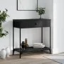 Mesa consola madera de ingeniería negro 75x34,5x75 cm de , Mesas auxiliares - Ref: Foro24-834165, Precio: 55,04 €, Descuento: %