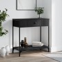 Mesa consola madera de ingeniería negro 75x34,5x75 cm de , Mesas auxiliares - Ref: Foro24-834165, Precio: 55,76 €, Descuento: %