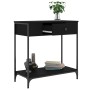 Mesa consola madera de ingeniería negro 75x34,5x75 cm de , Mesas auxiliares - Ref: Foro24-834165, Precio: 55,76 €, Descuento: %