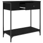 Mesa consola madera de ingeniería negro 75x34,5x75 cm de , Mesas auxiliares - Ref: Foro24-834165, Precio: 55,04 €, Descuento: %