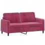 Juego de sofás con cojines 3 piezas terciopelo rojo tinto de , Sofás - Ref: Foro24-3202008, Precio: 530,60 €, Descuento: %