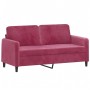 Juego de sofás con cojines 3 piezas terciopelo rojo tinto de , Sofás - Ref: Foro24-3202008, Precio: 538,70 €, Descuento: %