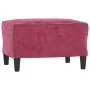 Juego de sofás con cojines 3 piezas terciopelo rojo tinto de , Sofás - Ref: Foro24-3202008, Precio: 530,60 €, Descuento: %