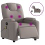 Sillón reclinable de masaje eléctrico tela gris taupe de , Sillones - Ref: Foro24-3204364, Precio: 300,69 €, Descuento: %