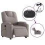 Sillón reclinable de masaje eléctrico tela gris taupe de , Sillones - Ref: Foro24-3204364, Precio: 307,04 €, Descuento: %