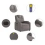 Sillón reclinable de masaje eléctrico tela gris taupe de , Sillones - Ref: Foro24-3204364, Precio: 307,04 €, Descuento: %