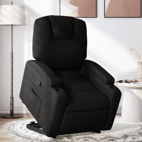 Sillón reclinable elevable tela negro de , Sillones - Ref: Foro24-3204370, Precio: 257,61 €, Descuento: %