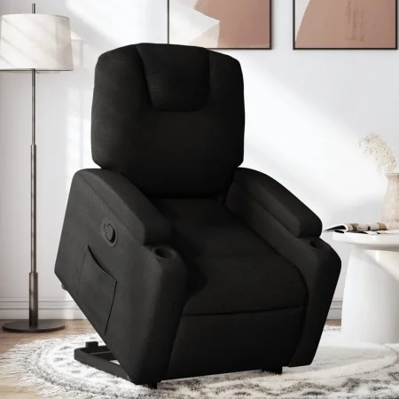 Reclining and elevating armchair in black fabric by , Armchairs - Ref: Foro24-3204370, Price: 288,26 €, Discount: %