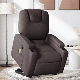 Silla de masaje reclinable de pie de tela marrón oscuro de , Sillones - Ref: Foro24-3204385, Precio: 303,08 €, Descuento: %