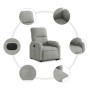 Sillón eléctrico reclinable elevable tela microfibra gris claro de , Sillones - Ref: Foro24-3204944, Precio: 326,72 €, Descue...