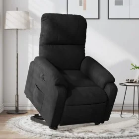 Sillón eléctrico reclinable elevable tela microfibra negro de , Sillones - Ref: Foro24-3204946, Precio: 334,15 €, Descuento: %
