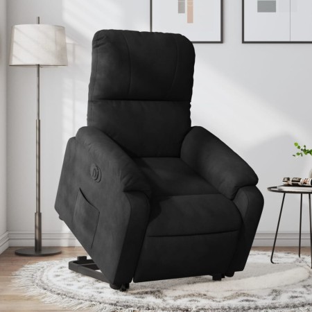 Sillón eléctrico reclinable elevable tela microfibra negro de , Sillones - Ref: Foro24-3204946, Precio: 313,63 €, Descuento: %