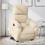 Sillón reclinable elevable tela de microfibra color crema de , Sillones - Ref: Foro24-3204933, Precio: 300,20 €, Descuento: %