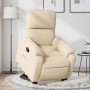 Sillón reclinable elevable tela de microfibra color crema de , Sillones - Ref: Foro24-3204933, Precio: 286,18 €, Descuento: %