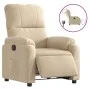 Sillón reclinable eléctrico tela de microfibra color crema de , Sillones - Ref: Foro24-3204919, Precio: 265,37 €, Descuento: %