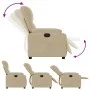 Sillón reclinable eléctrico tela de microfibra color crema de , Sillones - Ref: Foro24-3204919, Precio: 265,37 €, Descuento: %