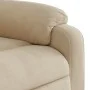 Sillón reclinable eléctrico tela de microfibra color crema de , Sillones - Ref: Foro24-3204919, Precio: 265,37 €, Descuento: %