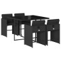 Set de muebles jardín 5 pzas con cojines ratán sintético negro de , Conjuntos de jardín - Ref: Foro24-3211075, Precio: 263,27...
