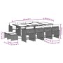 Set comedor de jardín con cojines 13 pzas ratán sintético negro de , Conjuntos de jardín - Ref: Foro24-3211158, Precio: 658,8...