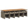 Set de comedor de jardín 11 pzas y cojines ratán sintético gris de , Conjuntos de jardín - Ref: Foro24-3211118, Precio: 785,8...