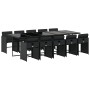 Set de comedor jardín 11 pzas con cojines ratán sintético negro de , Conjuntos de jardín - Ref: Foro24-3211111, Precio: 691,3...