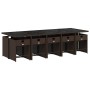 Set comedor de jardín 11 pzas y cojines ratán sintético marrón de , Conjuntos de jardín - Ref: Foro24-3211113, Precio: 701,44...