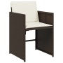 Set comedor de jardín 11 pzas y cojines ratán sintético marrón de , Conjuntos de jardín - Ref: Foro24-3211113, Precio: 701,44...