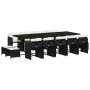 Set comedor de jardín con cojines 15 pzas ratán sintético negro de , Conjuntos de jardín - Ref: Foro24-3211170, Precio: 761,9...