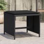 Taburetes de jardín con cojines 4 uds ratán PE negro 41x41x36cm de , Otomanas de exterior - Ref: Foro24-365042, Precio: 99,84...