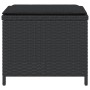 Taburetes de jardín con cojines 4 uds ratán PE negro 41x41x36cm de , Otomanas de exterior - Ref: Foro24-365042, Precio: 99,84...