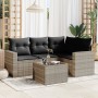Set de sofás jardín y cojines 5 pzas ratán sintético gris claro de , Conjuntos de jardín - Ref: Foro24-3218912, Precio: 346,4...