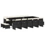 Set comedor de jardín con cojines 15 pzas ratán sintético negro de , Conjuntos de jardín - Ref: Foro24-3210630, Precio: 872,4...