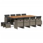 Set comedor de jardín con cojines 13 pzas ratán sintético gris de , Conjuntos de jardín - Ref: Foro24-3210626, Precio: 933,09...