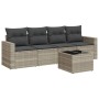 Set de sofás jardín y cojines 5 pzas ratán sintético gris claro de , Conjuntos de jardín - Ref: Foro24-3218682, Precio: 306,1...