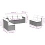 Set de sofás de jardín 7 pzas con cojines ratán PE gris claro de , Conjuntos de jardín - Ref: Foro24-3218822, Precio: 442,06 ...