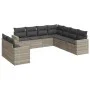 Set muebles jardín 9 pzas y cojines ratán sintético gris claro de , Conjuntos de jardín - Ref: Foro24-3219142, Precio: 639,61...