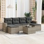 Set de sofás de jardín 7 pzas con cojines ratán PE gris claro de , Conjuntos de jardín - Ref: Foro24-3219322, Precio: 403,99 ...