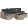 Set de sofás de jardín 7 pzas con cojines ratán PE gris claro de , Conjuntos de jardín - Ref: Foro24-3219322, Precio: 403,99 ...