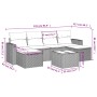 Set de sofás de jardín 7 pzas con cojines ratán PE gris claro de , Conjuntos de jardín - Ref: Foro24-3219322, Precio: 403,99 ...
