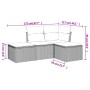 Set de sofás de jardín 4 pzas y cojines ratán sintético gris de , Conjuntos de jardín - Ref: Foro24-3217482, Precio: 241,59 €...