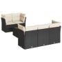Set de sofás de jardín 6 piezas y cojines ratán sintético negro de , Conjuntos de jardín - Ref: Foro24-3249085, Precio: 393,4...