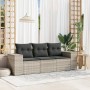 Set de sofá de jardín 3 pzas y cojines ratán sintético gris de , Conjuntos de jardín - Ref: Foro24-3254599, Precio: 229,26 €,...