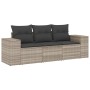 Set de sofá de jardín 3 pzas y cojines ratán sintético gris de , Conjuntos de jardín - Ref: Foro24-3254599, Precio: 229,26 €,...