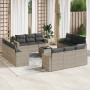 Set sofás de jardín con cojines 13 piezas ratán sintético gris de , Conjuntos de jardín - Ref: Foro24-3218772, Precio: 961,19...