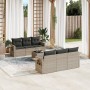 Set de sofás de jardín 7 pzas con cojines ratán PE gris claro de , Conjuntos de jardín - Ref: Foro24-3252249, Precio: 472,01 ...