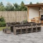 Set comedor de jardín con cojines 15 pzas ratán sintético gris de , Conjuntos de jardín - Ref: Foro24-3211172, Precio: 786,55...