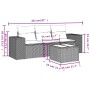 Set de sofás de jardín 4 pzas y cojines ratán sintético gris de , Conjuntos de jardín - Ref: Foro24-3254609, Precio: 277,96 €...