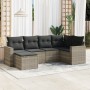 Set de sofás de jardín 6 pzas y cojines ratán sintético gris de , Conjuntos de jardín - Ref: Foro24-3219252, Precio: 396,00 €...