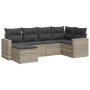 Set de sofás de jardín 6 pzas y cojines ratán sintético gris de , Conjuntos de jardín - Ref: Foro24-3219252, Precio: 396,00 €...