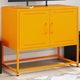 Mueble para TV de acero amarillo mostaza 68,5x39x60,5 cm de , Muebles TV - Ref: Foro24-846473, Precio: 56,99 €, Descuento: %
